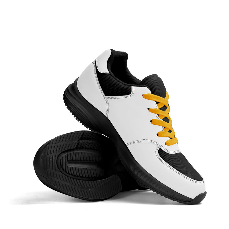 Low Top Mesh and PU Platform Athletic Shoes