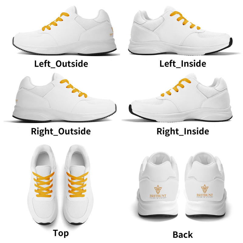 Low Top Mesh and PU Platform Athletic Shoes