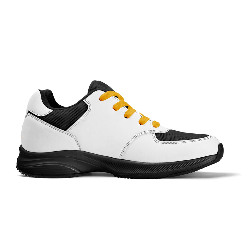 Low Top Mesh and PU Platform Athletic Shoes