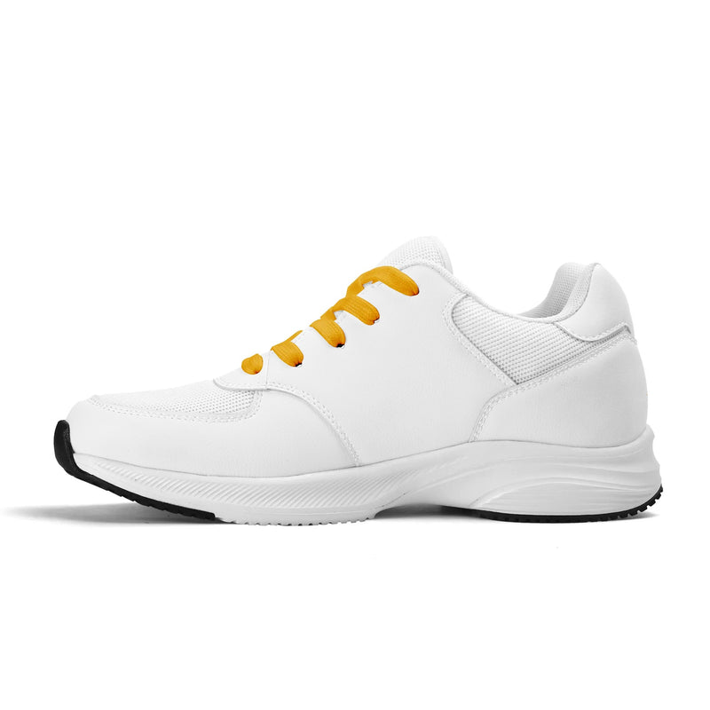 Low Top Mesh and PU Platform Athletic Shoes