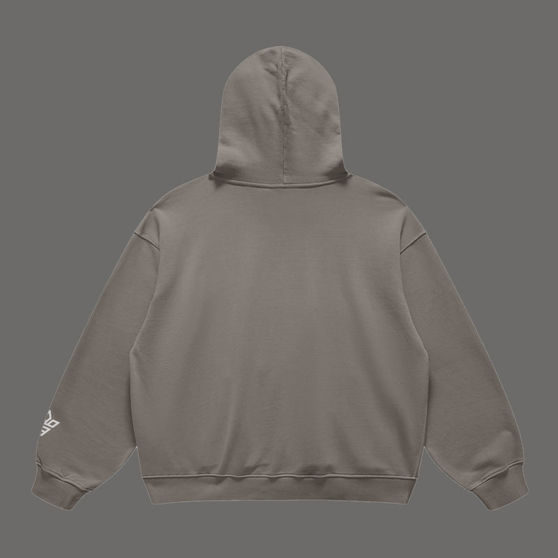 v2v White logo Hoodie