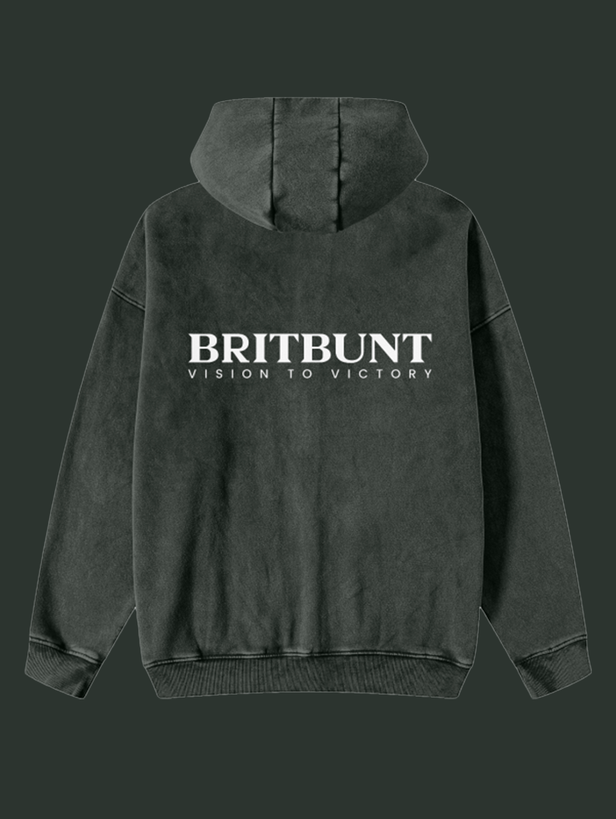 BRITBUNT® Acid Washed Zip Fleece  Hoodie