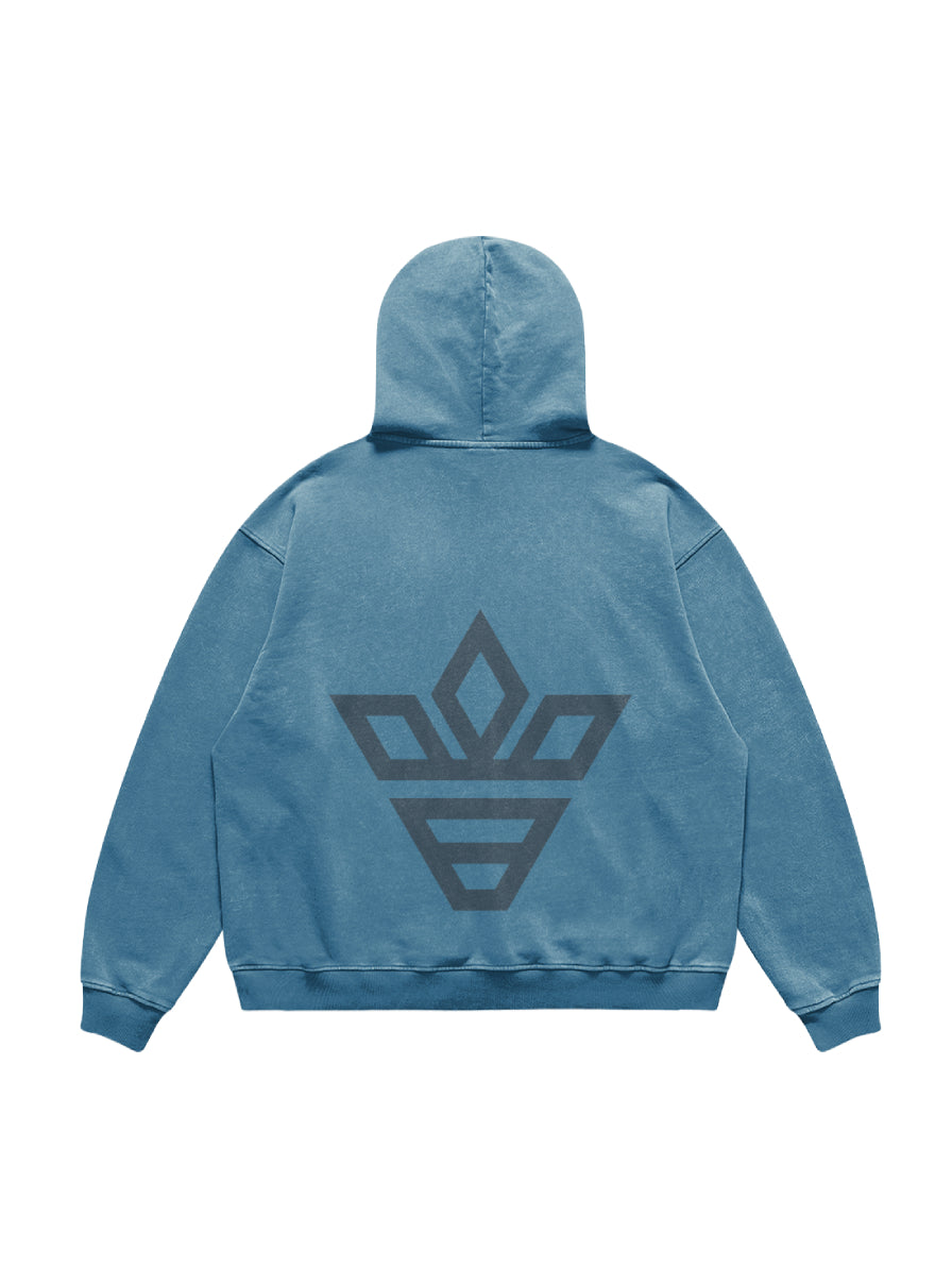 BRITBUNT LOGO HOODIE SHADOW BLUE