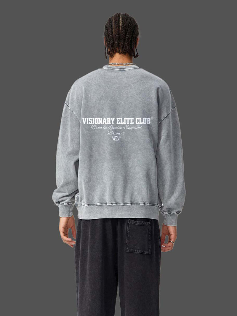 VV BRITBUNT®Acid Wash Oversize Sweatshirt