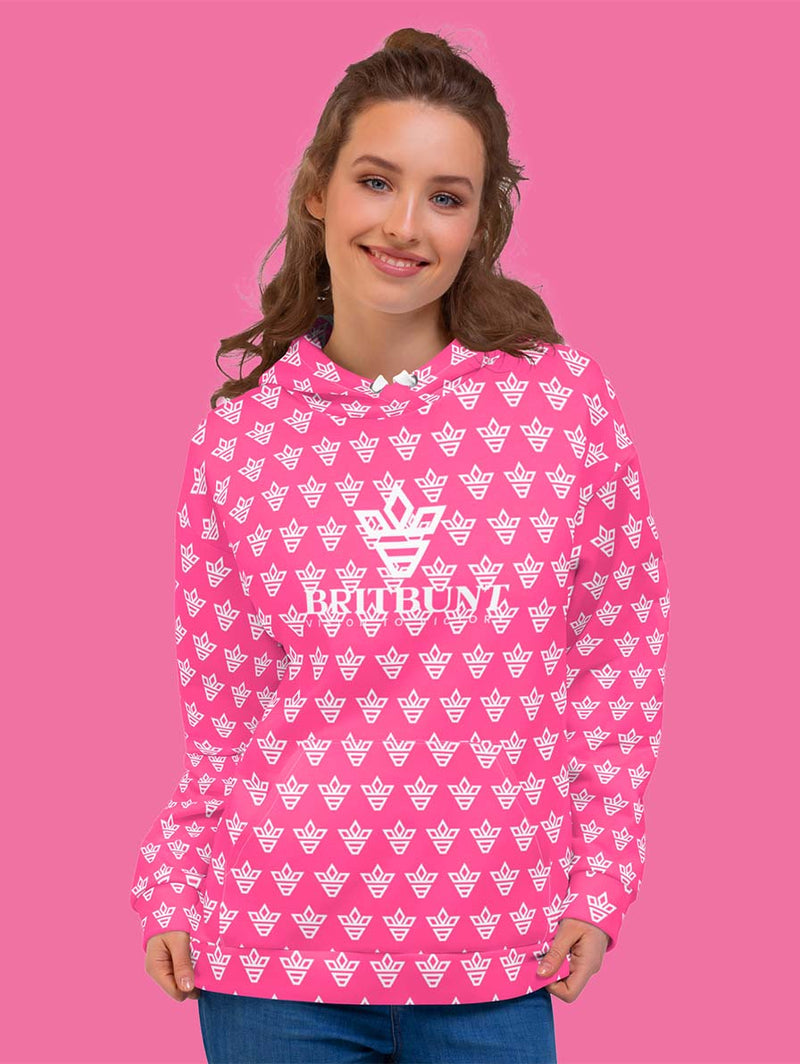 Allover Print logo Unisex Hoodie