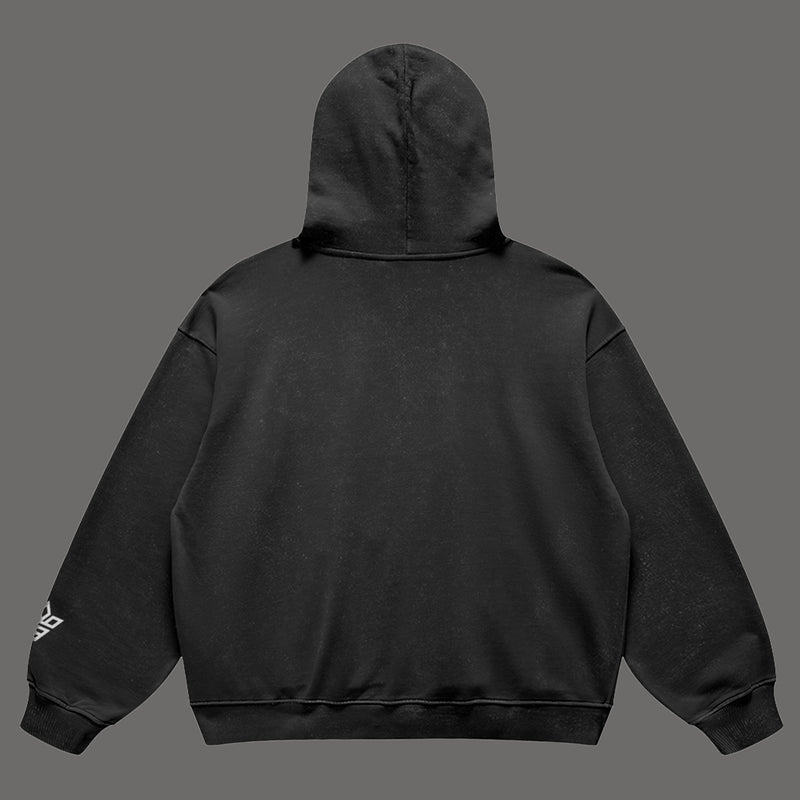 v2v White logo Hoodie