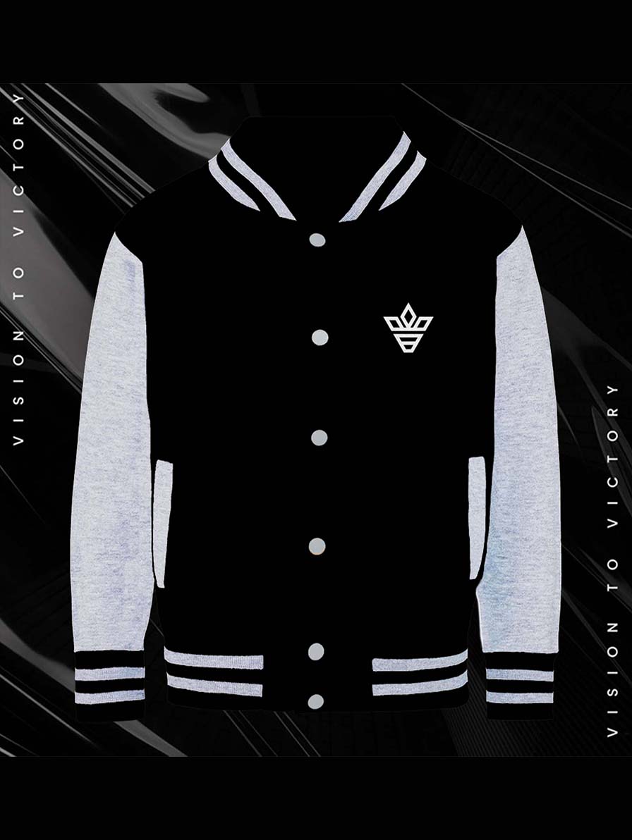 BRITBUNT White logo Varsity Jacket