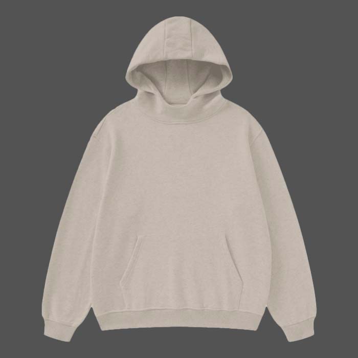 High Neck Insulated FOG Solid Color Fleece Hoodie