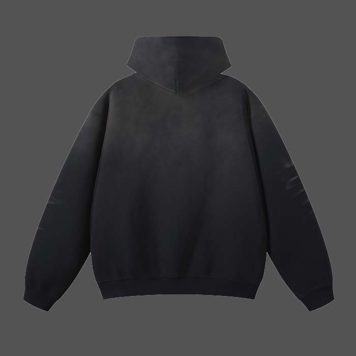 Monkey Washed Dyed Fleece Hoodie