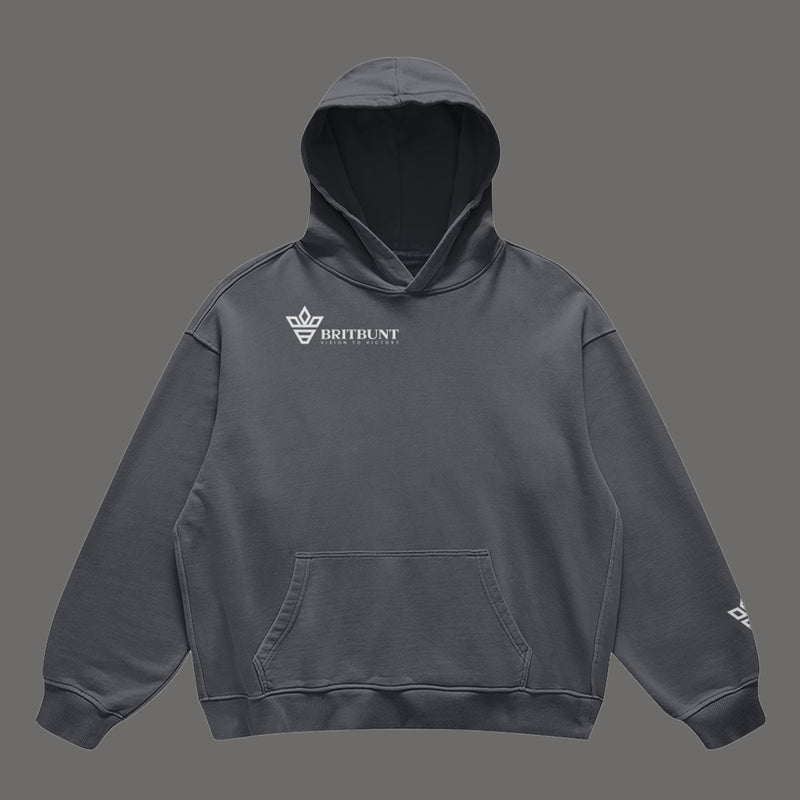 v2v White logo Hoodie