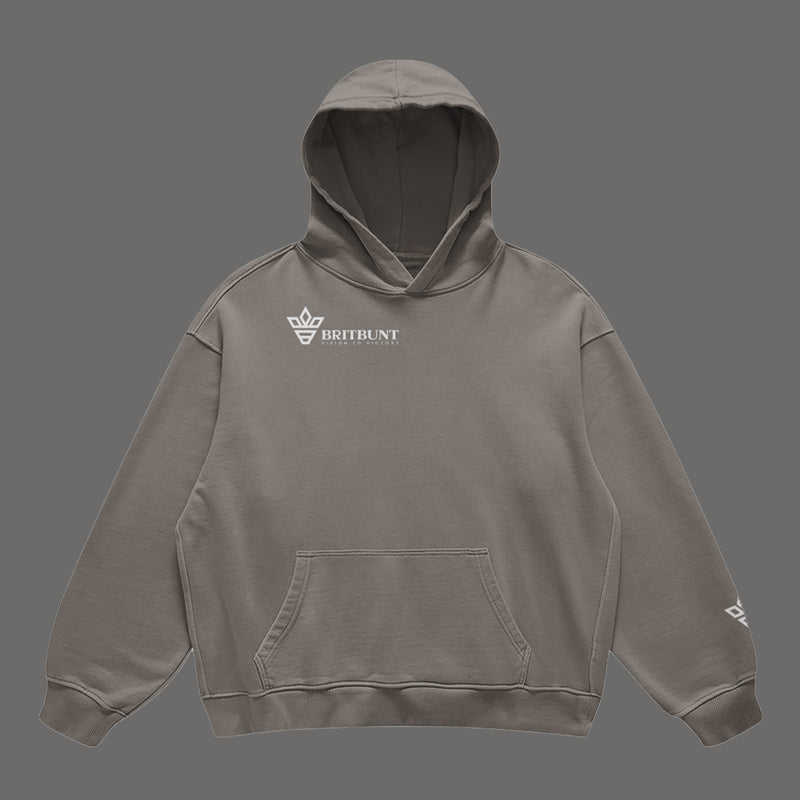 v2v White logo Hoodie