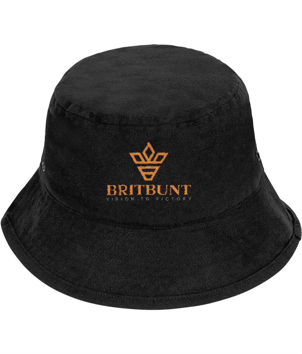 Britbunt Golden logo Embroidered Bucket Hat