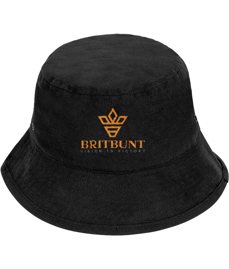 Britbunt Golden logo Embroidered Bucket Hat