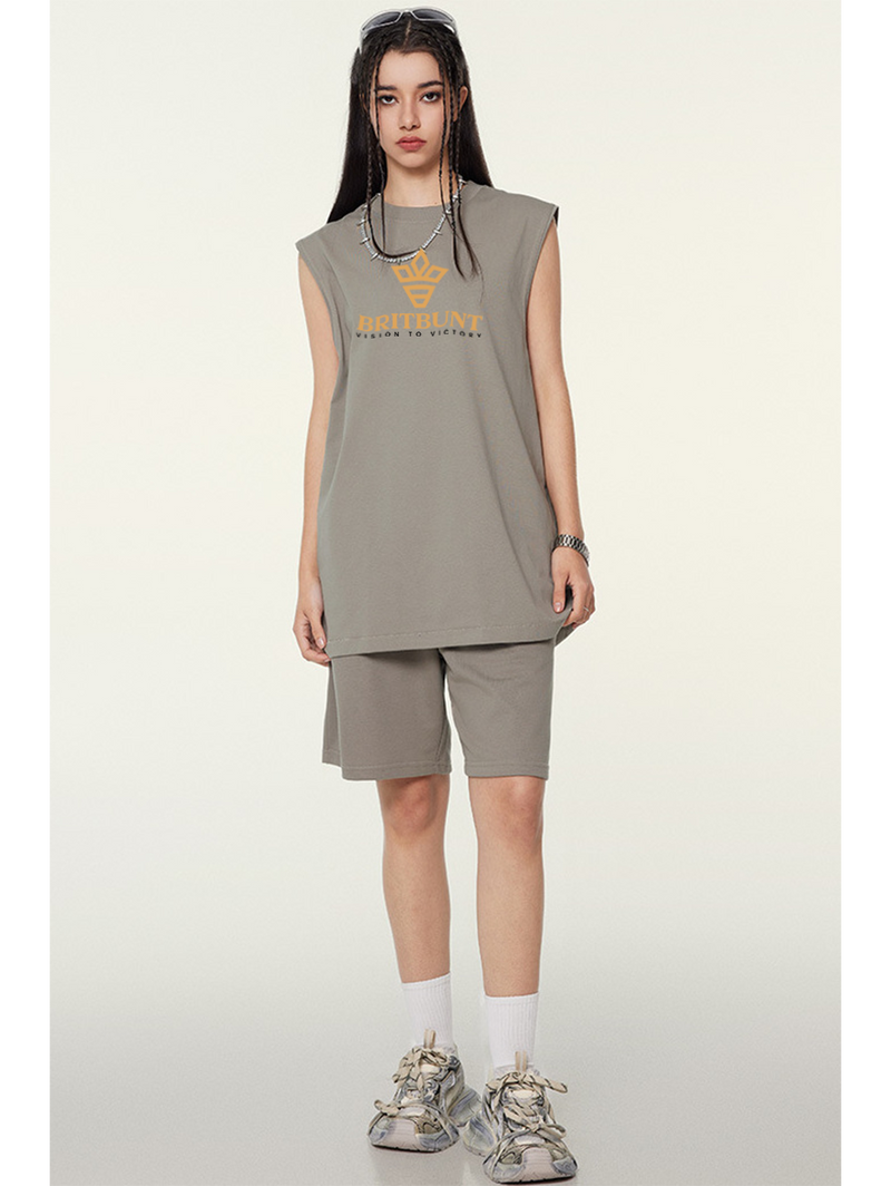 v2v Golden Logo Tank Top