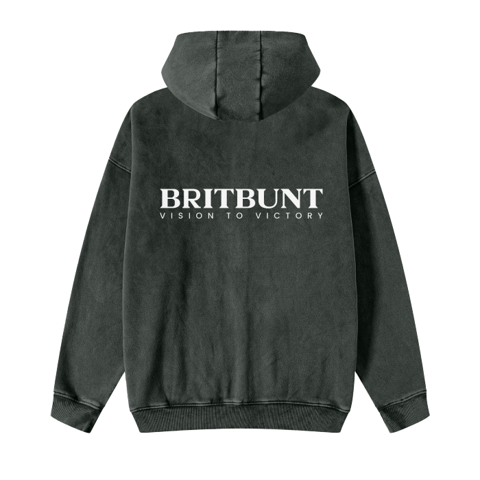 BRITBUNT® Acid Washed Zip Fleece  Hoodie