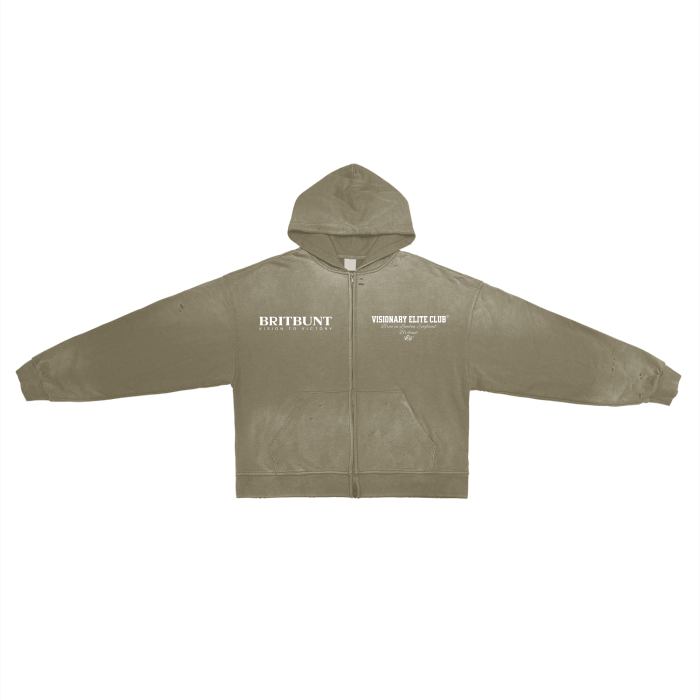 Aesthetic Pure Cotton Hand-Frayed Hoodie