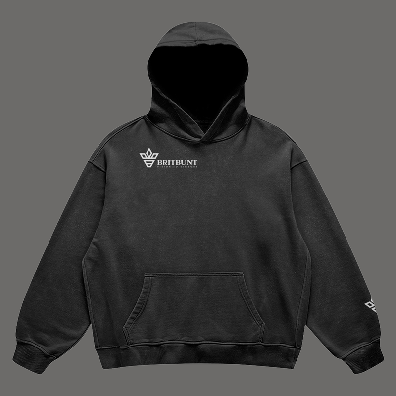 v2v White logo Hoodie