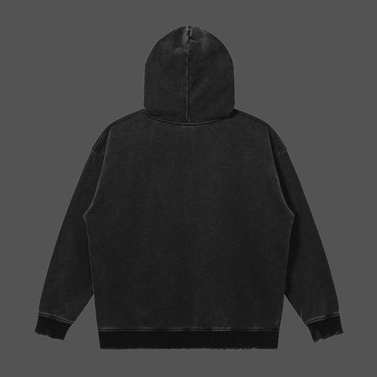 Washed and distressed Essentials hoodie