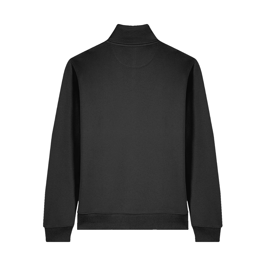 The Signature Quarter-Zip in black, back view